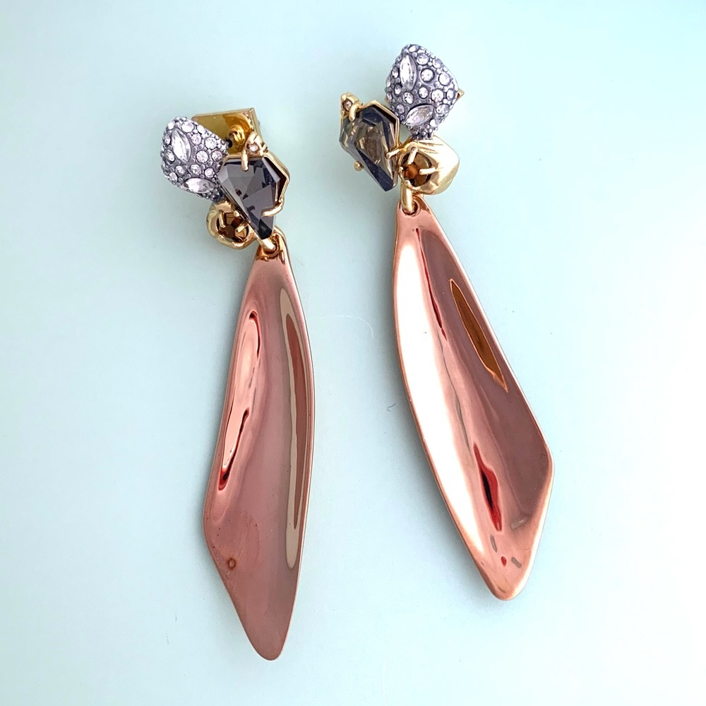 Alexis Bittar Crystal Stone Petal Scoop Earrings - Picture 8 of 10